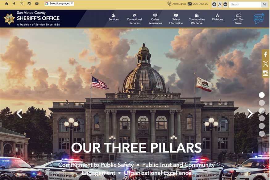 San Mateo County Sheriff’s Office Home screen San Mateo County Sheriff’s Office Home screen